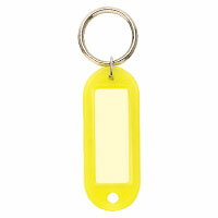 コクヨ　キーホルダー型名札　両面表示用　大　黄　(50個セット)　ナフ-210Y