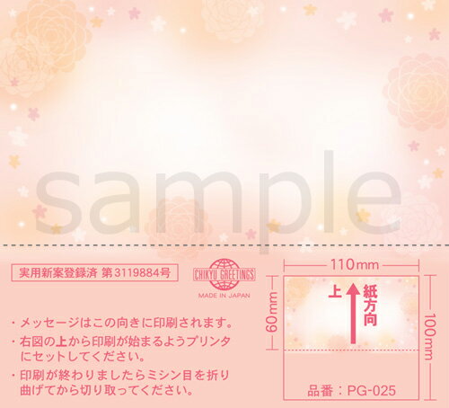 チキュウグリーティングス プリントギフトカード(1枚) CHIKYUGREETINGS PG-025_S