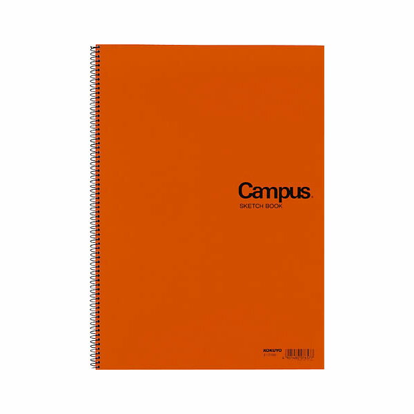コクヨ スケッチブック(一般・学用) オレンジ表紙 B5縦 厚口22枚 (5冊セット) エ-200