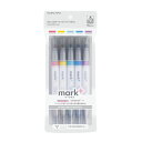 コクヨ 2ウェイカラーマーカー mark+<マークタス> グレータイプ 5本セット PM-MT201-5S