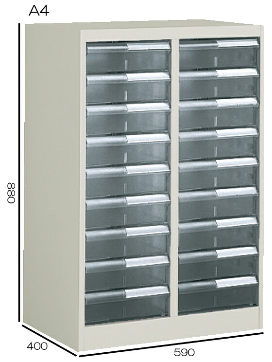 コクヨ　書類整理庫　A4縦型　2列深型9段　W590H880　S-A322F1N