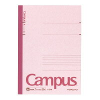●サイズ：6号（セミB5） ●タテ・ヨコ：252・179 ●行数：30行 ●枚数：30枚 ●中紙：上質紙（森林認証紙） ●製本様式：無線とじ ●キャンパスノートはJIS規格品です。●特殊フィルムでラミネート加工したクロスを採用。背が破れにくいだけでなく、ボールペンなどで筆記が出来る仕様です。 ●タイトルや名前が書けるスペースを設けた、機能性の高い表紙デザインです。 ●タテ線が正確に引けるよう、センターと両端に三角形のメモリ点を配置しました。また、短い定規でも線を引けるよう罫線の中央部分にも目印を設けました。 ●中紙には森林認証紙を使用した環境対応商品です。