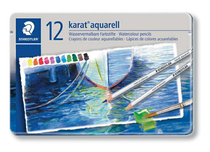 ステッドラー　カラト　アクェレル水彩色鉛筆　12色セット　(karat aquarell)　125M12
