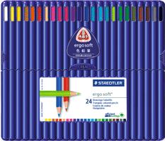 【メ可】ステッドラー　エルゴソフト　色鉛筆　24色セット　157 SB24