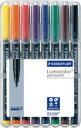 ステッドラー ルモカラーペン<油性> 太書きB(線幅1.0〜2.5mm) 8色セット 314 WP8