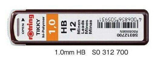 ロットリング　メカニカルペン替芯　1.0mm(0.9mm)　HB　S0 312 700