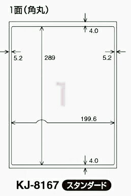Labels - コクヨ　インクジェット用　紙ラベル　A4　1面　20枚　KJ-8167