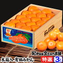 みかん【送料無料】 紀伊国屋「和歌山有田みかん」　贈答用（お歳暮・お年賀に最適♪）　紀州の間伐材（ひのき）を使用したエコ木箱入り　L〜Mサイズ　約3キロ詰　お歳暮に温州みかん