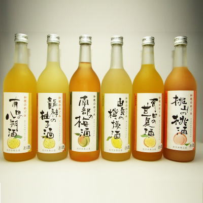 【送料無料】女性に人気♪和風リキュール・和歌のめぐみ720ml【6本セット】世界一統[桃山もも酒][有田あまなつ酒][由良の檸檬酒][みなべ梅酒][龍神ゆず酒][有田はっさく酒]の6本がセットになりました。【和歌山県産】【果実酒】