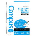 【コクヨ】 キャンパス ルーズリーフ さらさら書ける A4(30穴)ドット入り6mm罫 50枚 ノ-816BT