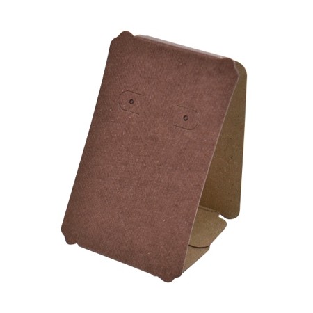 ◆【ササガワ】オリジナルワークス　立体　ピアス・イヤリング　専用台紙　L　茶　19-2101【ハンドメイド用品】