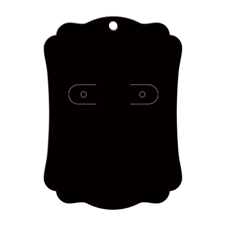 ◆【ササガワ】オリジナルワークス　ピアス・イヤリング　専用台紙　L　黒　ブラック　19-2600【ハンドメイド用品】