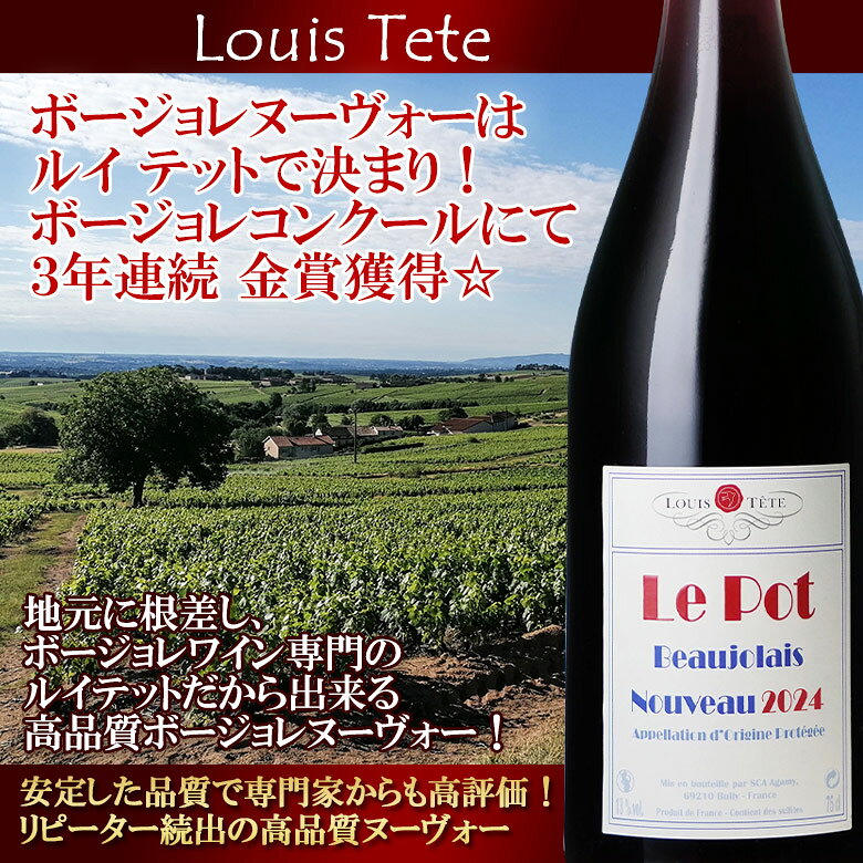 ルイ・テット ボジョレー・ヌーヴォー [2025] 赤ワイン ガメイ ブルゴーニュ ギフト 750ML buon-vino-10001553 イタリアワインならボン・ヴィーノ サンプル画像2