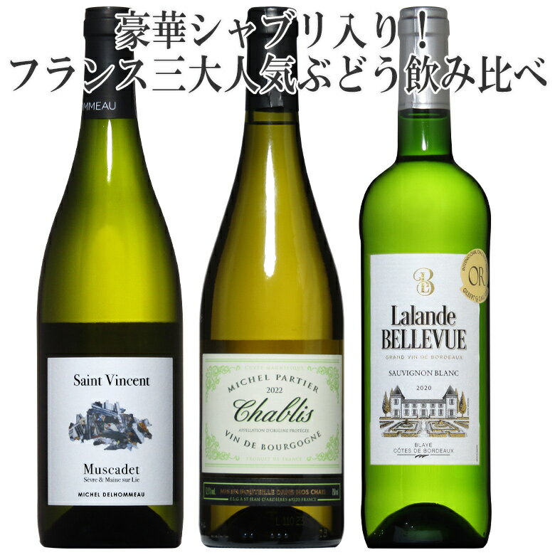 Rakuten - 豪華 シャブリ 入り！ フランス 3大ミネラル体感！3本 白ワイン セット ギフト 母の日 750ML