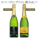 豪華な泡で乾杯！フランス・スペインのスパークリングワイン飲み比べ2本セット！送料無料全て本格辛口ブリュット！