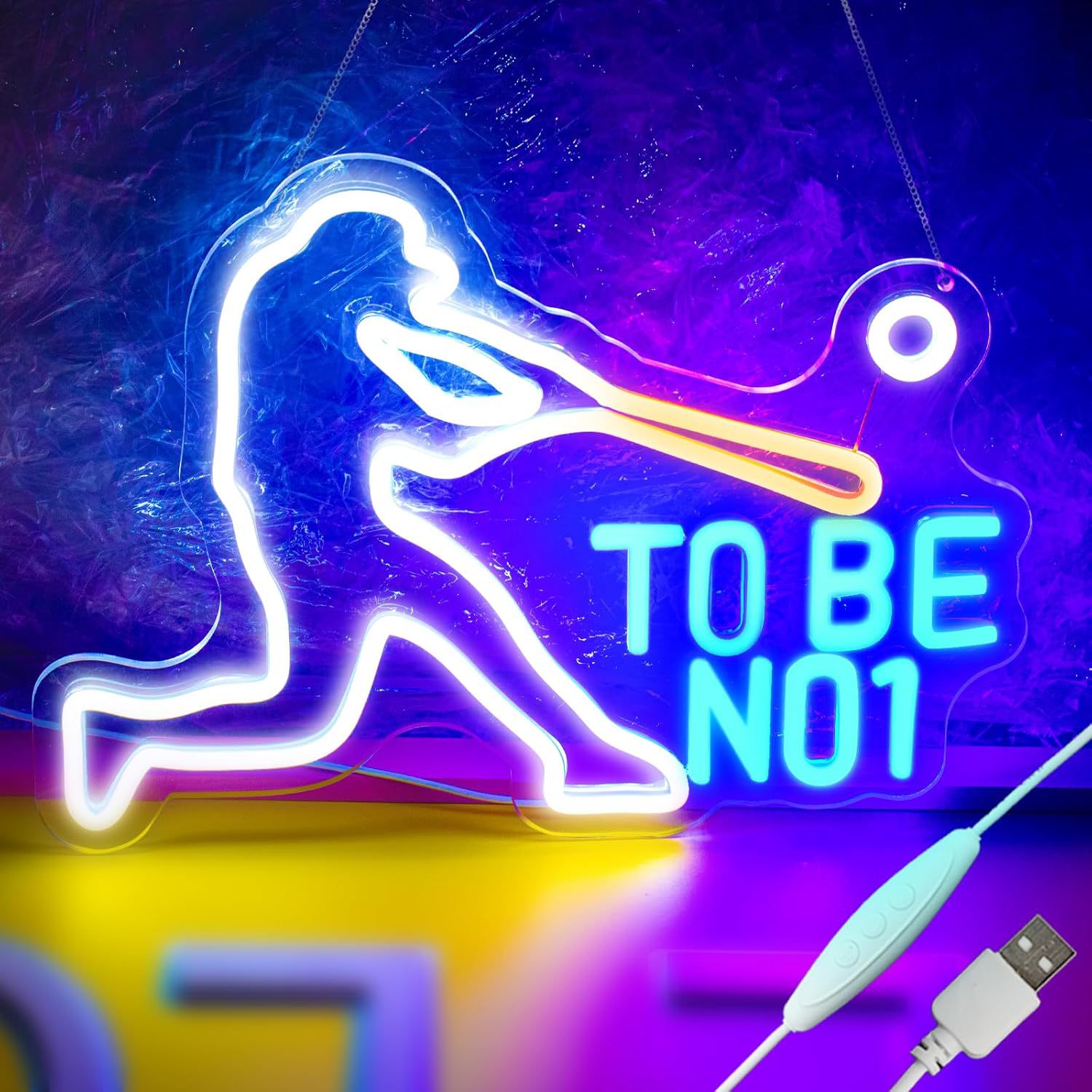 ネオンサイン 野球 多階段調光可 スポーツ LED 体育館 baseball型 ネオンライト 店看板 LED看板 USB給電 インテリア 店内飾り ネオン管ライト 壁装飾 リビングルーム 寝室 クラブ ショップ キッズギフト