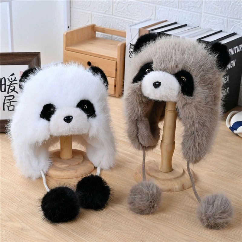 送料無料 パーカー 帽子 キャップ パンダ panda 着ぐるみ アニメ 厚くて暖かい 冬 漫画耳 帽子 防寒対策 かわいい もこもこ コスプレ 小道具 cosplay トナカイ 耳を保護 かぶりもの 学祭 イベント グループ 写真撮影 クリスマス プレゼント 海外通販