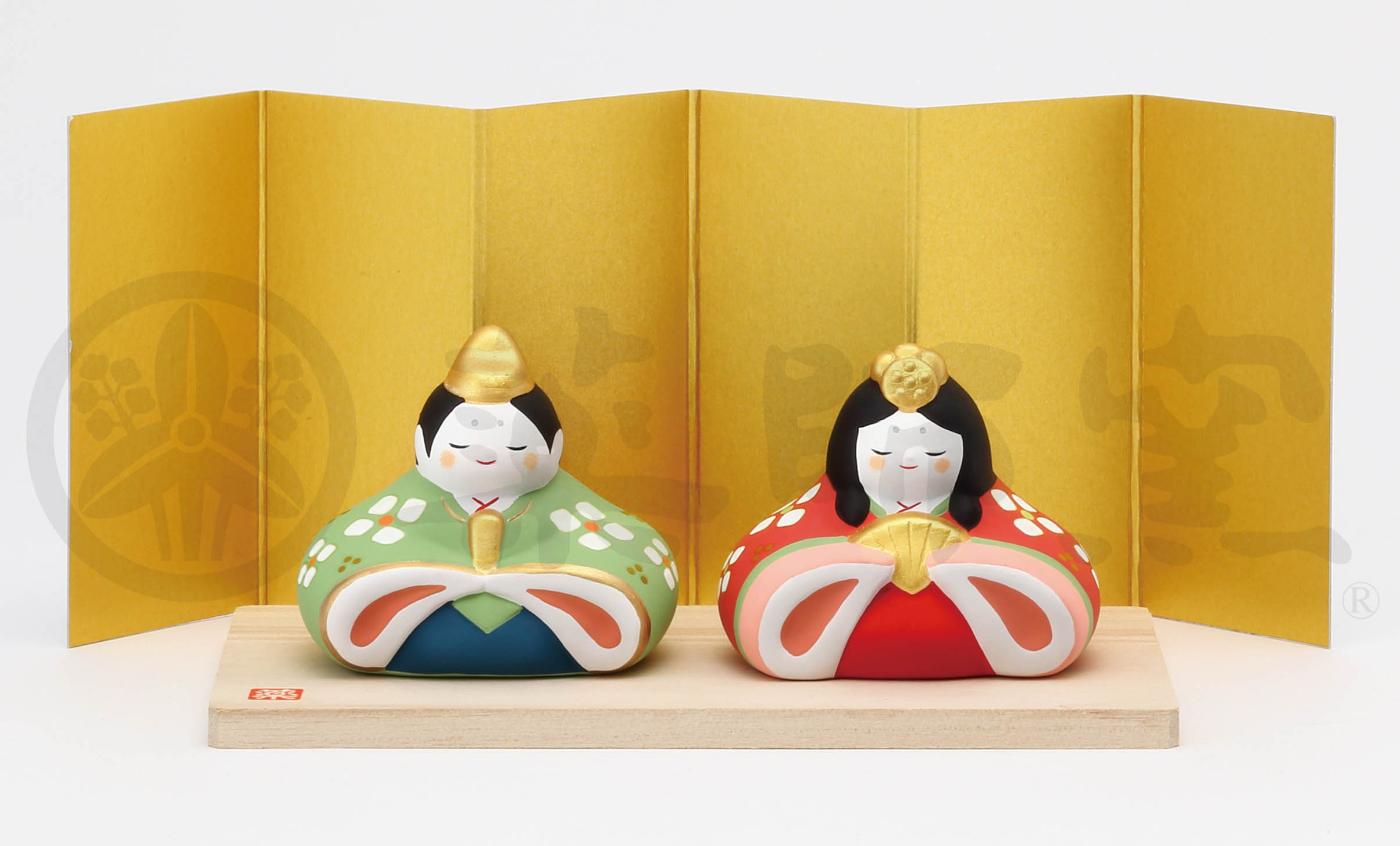 雛人形 【錦彩　うららか雛】セット オブジェ 置物 開運招福 縁起の良い置物　ひな祭り