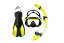 アウトドアスポーツダイビングマスク ダイビングマスク 3点セットシュノーケリング シュノーケルセット 調整可能なフリッパー シュノーケル トリオセット シュノーケルゴーグル シリコン素材 強化ガラス 初心者向け 男女兼用
