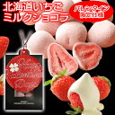 バレンタイン チョコレート プチギフト 【.北海道いちごミルクチョコレート1袋.