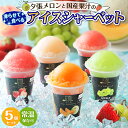 ギフト アイス シャーベット 【夕張メロンと国産果汁の凍らせて食べる.アイスシャーベット.】 5個セット スイーツ メロン フルーツ 果物 ゼリー ソルベ アイ...