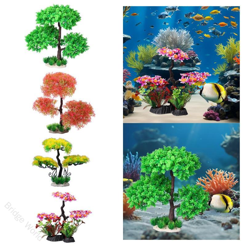 説明:仕様:材質：樹脂、セラミックベースサイズチャート:緑：32cm×32cm/12.60インチ×12.60インチピンク：32cm×32cm/12.60インチ×12.60インチ黄色：22cm×24cm/8.66インチ×9.45インチ梅の花：32cm×32cm/12.60インチ×12.60インチパッケージに含まれるもの:水槽用人工樹木1本注意:手動測定のため、1〜2cm / 0.39〜0.79インチの若干の誤差が生じる場合がありますのでご了承ください。ご購入前のご案内● サイズについて：スタッフ間で測り方を統一していますが、実寸に1〜3cmの誤差がある場合がありますのでご了承ください。● 商品の色は、撮影時の光やモニターによって異なる場合がありますのでご注意ください。● 生地特性により匂いが感じられることがありますが、数日で気にならなくなります。● 他店舗と在庫を共有しているため、受注後に欠品となる場合があります。▼出荷前には全て検品を行っておりますが、万が一商品に不具合があった場合は、お問い合わせフォームよりご連絡くださいますようお願い申し上げます。営業日に対応いたしますのでご安心ください。 【原産国／製造国: 中国】 .水槽用植物として使える人工樹木オーナメントです。淡水・海水用の水槽に対応し、リアルな水草や盆栽、造園樹木をイメージしたレイアウトを楽しめます。アクアリウム装飾、水槽飾り、人工水草、水中インテリア、観賞魚、熱帯魚、金魚、メダカ、海水魚、隠れ家、癒し、店舗ディスプレイ、家庭用、初心者、レイアウト用品、装飾、置物、おしゃれ、人気、おすすめ、ランキング、プレゼント、セールの検索にも便利です。。 指定された配送時間は承っておりません。【Bridge World】