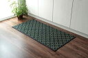 イケヒコ い草 マット キッチンマット 七宝 約60×150cm ネイビー 国産 滑りにくい加工 シンプル 和モダン #8243420(3)