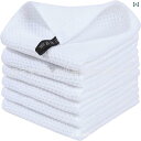 アマゾンの 綿の ハニカム キッチンの 四角い タオル セット