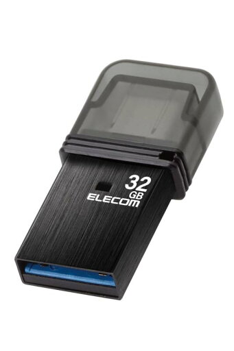 エレコム USBメモリ 32GB USB3.2(Gen1) Type-C キャップ式 ブラック MF-CAU32032GBK エレコム USBメモリ 32GB USB3.2(Gen1) Type-C キャップ式 ブラック MF-CAU32032GBK