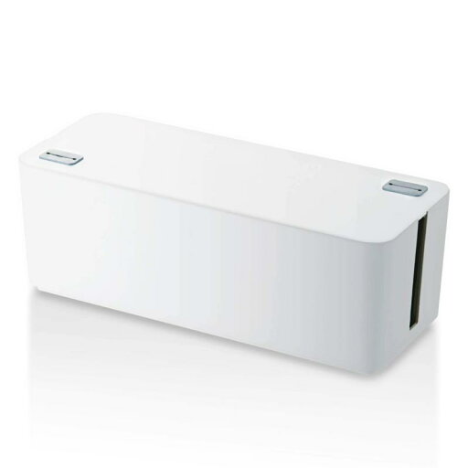 エレコム ケーブル収納ボックス 6個口電源タップ収納 ホワイト EKC-BOX001WH エレコム ケーブル収納ボックス 6個口電源タップ収納 ホワイト EKC-BOX001WH