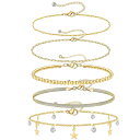 ブレスレット レディース 14K 金メッキ シルバー レイヤード キラキラ テニスブレスレット ビーズ バー 幾何学模様 上品 かわいい ギフト ウエディング ...