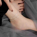 アンクレット レディース 韓国 波模様 星屑 シンプル 普段使い ギフト プレゼント(x2)