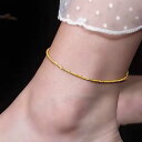 脚链 レディース 波光粼粼 キラキラ 銅製 幾何学模様 シルバーカラー ゴールドカラー エレガント おしゃれ かわいい 秋冬