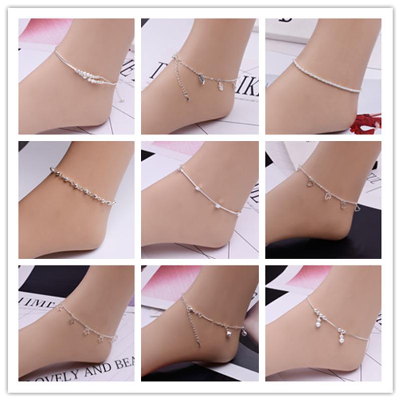アンクレット レディース アクセサリー ギフト 雑貨 韓国 シンプル 合金 幾何学模様 ゴールド シルバー 蜻蜓 葉 桃 ハート ローズ 手
