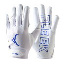 FLEEK EXTRA-FIT GLOVES 2.0 ホワイト・ロイヤルブルー アメリカンフットボール グローブ ラグビー アメフト グローブ エリート レシー...