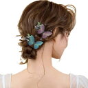 FASELE ヘアクリップ 刺繍 蝶 ヘアピン スリーピン 前髪留め バタフライ 森ガール 髪飾り 女性 子供 可愛い おしゃれ 誕生日 発表会 撮影用 結婚式 卒業式 入学式 パーティー 記念日 プレゼン