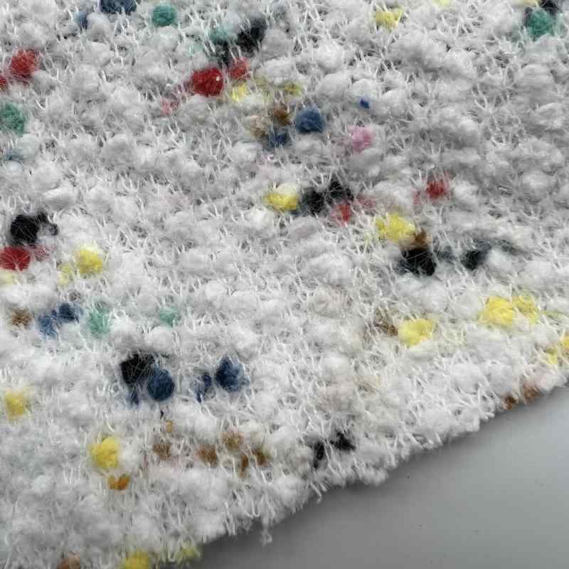 布 生地 秋冬物 小香風 ポリエステル ナイロン 混紡 粗紡 ニット 服地 玩具 箱 バッグ