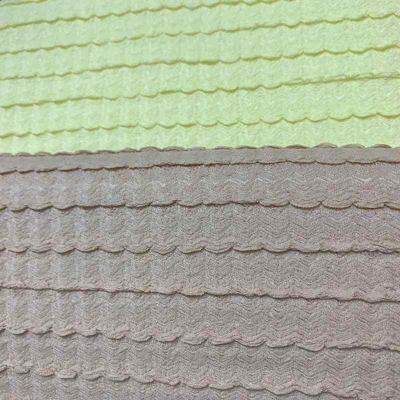 生地・布地 立体波 ウェーブ 楊柳 レース ニット ジャガード 提花 ポリエステル スパンデックス 伸縮 ..