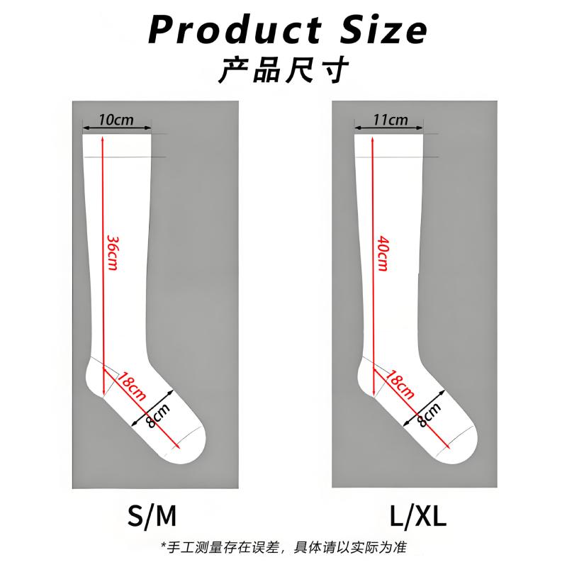 ソックス スポーツ用 メンズ レディース 圧力サポート ランニング フィットネス ハイソックス 段階着圧 吸汗速乾 伸縮性 拼色 ポリエステル 春夏秋冬(x2)