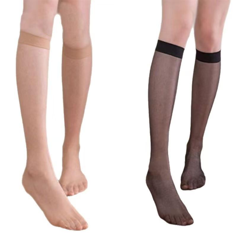 靴下 レディース 美脚 ソックス 小腿 靴下 無縫製 薄手 春夏秋 接触冷感 吸汗速乾 ブラック ベージュ