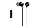 ソニー イヤホン MDR-EX15AP : カナル型 リモコン・マイク付き ブラック MDR-EX15AP B