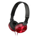 ソニー ヘッドホン MDR-ZX310 : 密閉型 折りたたみ式 レッド MDR-ZX310 R