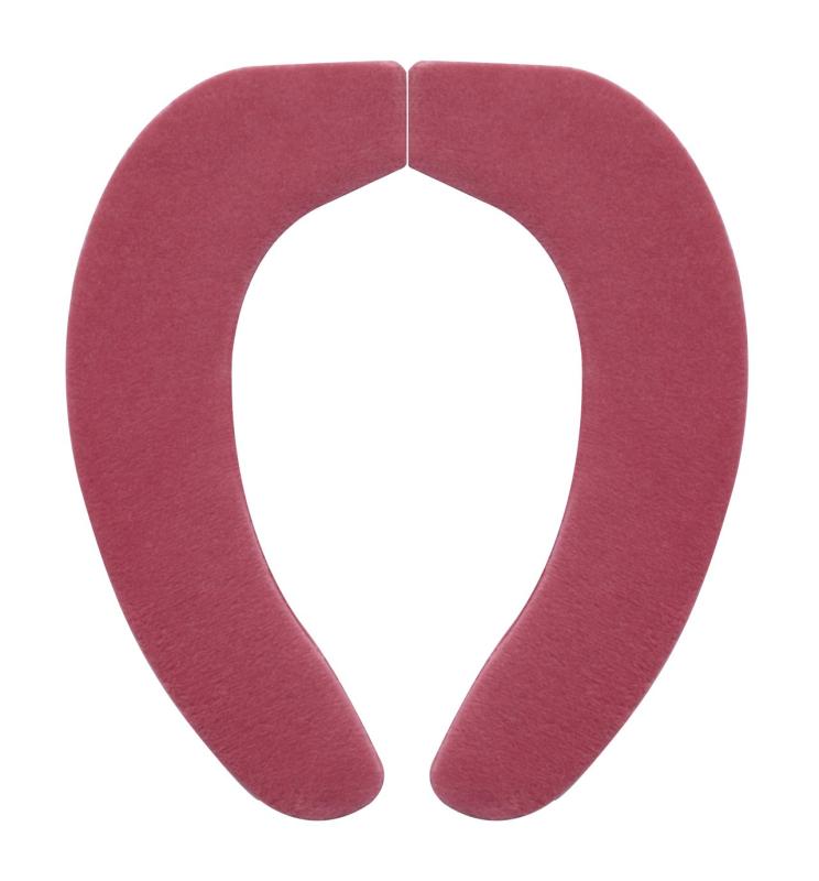 【日本製 消臭 洗える】サンコー ずれない ふんわりタイプ トイレ 便座カバー 9mm レッド おくだけ吸着..