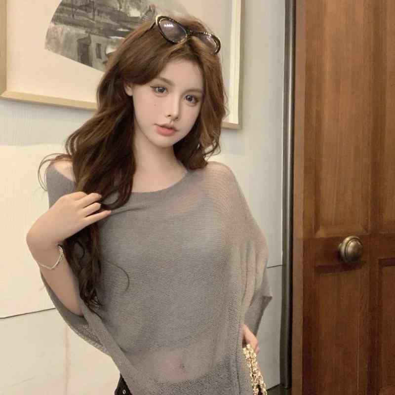 カーディガン レディース トップス 夏ニット 接触冷感 薄手 ニットソー ラウンドネック 無袖 杏色 ブラック グレー ホワイト オフィスカジュアル きれいめ 通勤 普段使い