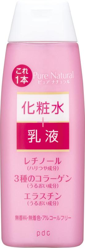 Pure Natural (ピュア ナチュラル) エッセンスローション リフト 210mL 化粧液 高保湿 ハリ対策 化粧水 乳液 2in1 レチノール ヒアルロン酸 コラーゲン アミノ酸 ペプチド スキンケア
