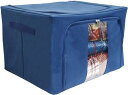トレードワン(TRADE ONE) 収納ケース 衣類収納 約50×40×32cm 重ねられる 取っ手付き 衣替え 引っ越し カビ・ダニ対策 布団 ネイビー 90085