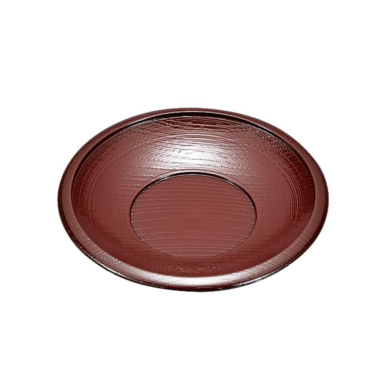 宮本産業 茶托 千筋 4.0 溜 約φ12.2×2c