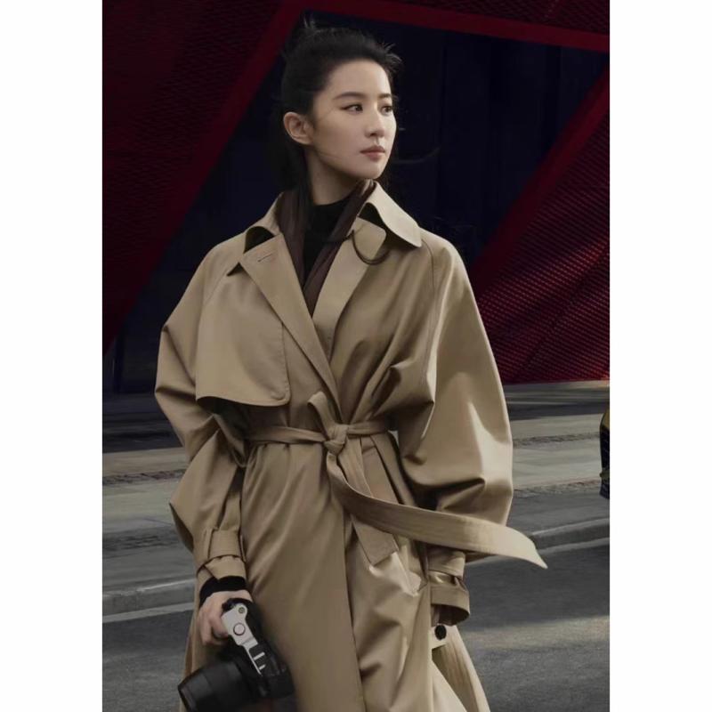 コート レディース 羊毛 ロング丈 春物 POLO襟 ドロップショルダー ゆったり オーバーサイズ ラグランスリーブ ポケット付き キャメル