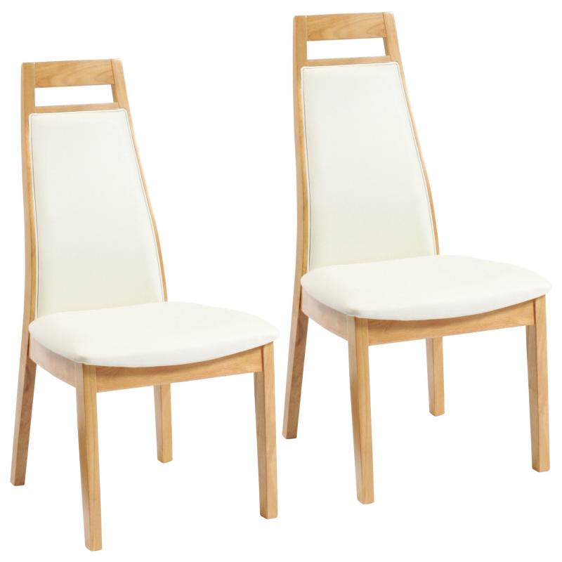 タマリビング(Tamaliving) ミルキーウェイ ダイニングチェア ハイバック ナチュラル [2脚セット] [完成品] 50002707