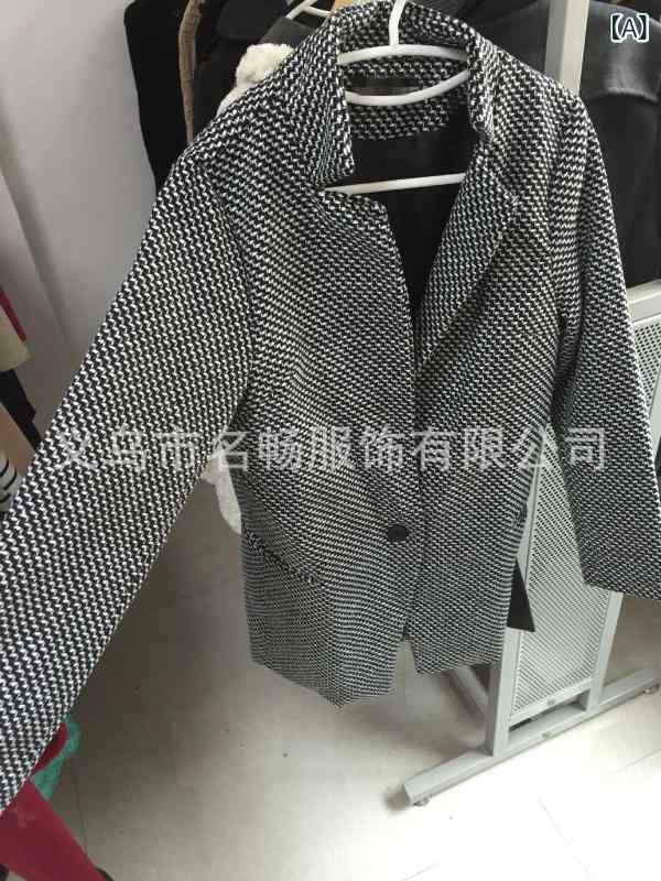 コート レディース 秋冬 千鳥格子 ブリティッシュスタイル ウールブレンド アウター ミドル丈 オーバーサイズ(x2)